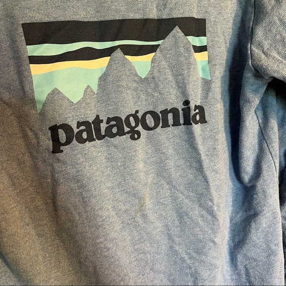 Patagonia Light Blue Zip Up Hoodie Size Small - Picture 4 of 6